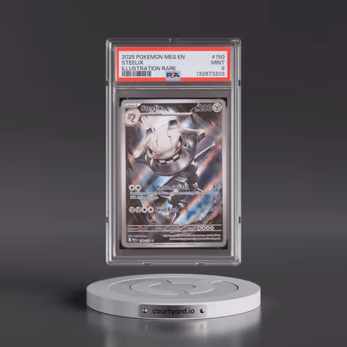 2025 Pokémon Meg EN-Mega Evolution #150 Steelix - Illustration Rare (PSA 9 MINT)