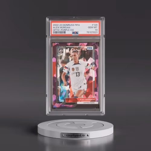 2022 Panini Donruss FIFA #124 Alex Morgan - Optic-Purple Ice (PSA 10 GEM MINT)