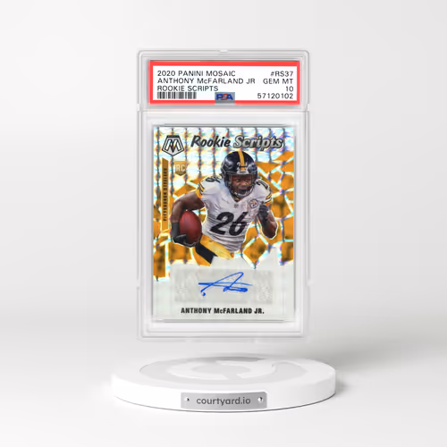 2020 Panini Mosaic Rookie Scripts #RS37 Anthony McFarland Jr. (PSA 10 GEM MINT)