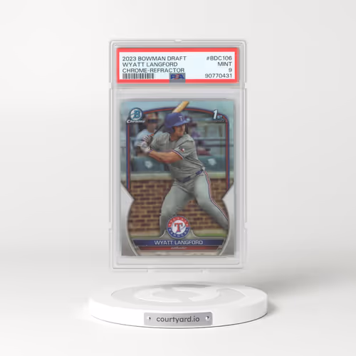 2023 Bowman Draft #BDC106 Wyatt Langford - Chrome-Refractor (PSA 9 MINT)