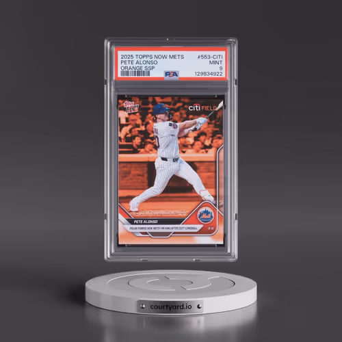 2025 Topps Now Mets #553-CITI Pete Alonso - Orange Ssp (PSA 9 MINT)