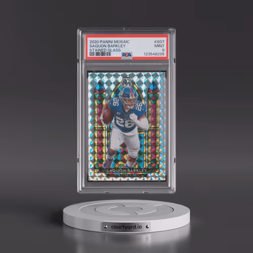 2020 Panini Mosaic Stained Glass #SG7 Saquon Barkley (PSA 9 MINT)