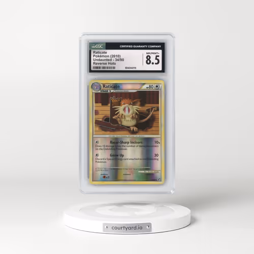 2010 Undaunted #34/90 Raticate - Reverse Holo (CGC 8.5 NM-MT+)