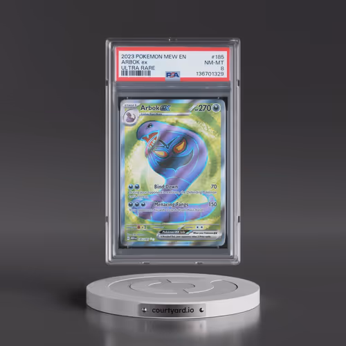 2023 Pokémon Mew EN-151 #185 Arbok EX - Holo Ultra Rare (PSA 8 NM-MT)