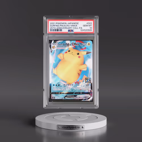 2021 Pokémon 25th Anniversary Collection #022 Surfing Pikachu Vmax - Full Art (PSA 10 GEM MINT)