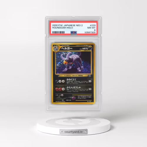 2000 Pokémon Neo 2 #229 Houndoom - Holo (PSA 8 NM-MT)