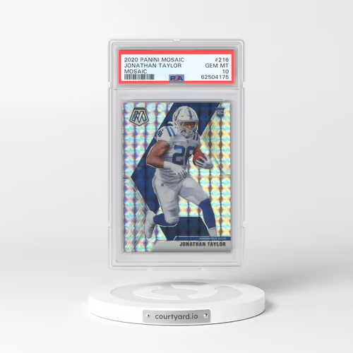 2020 Panini Mosaic #216 Jonathan Taylor - Mosaic (PSA 10 GEM MINT)