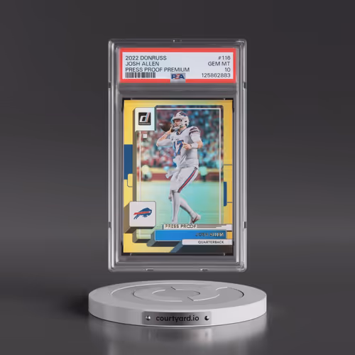 2022 Panini Donruss #116 Josh Allen - Press Proof Premium (PSA 10 GEM MINT)