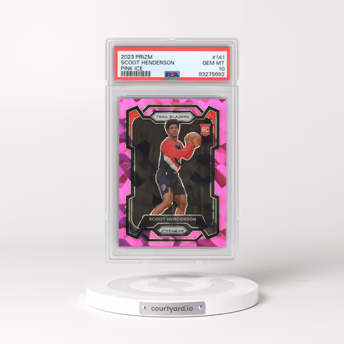 2023 Panini Prizm #141 Scoot Henderson - Pink Ice (PSA 10 GEM MINT)