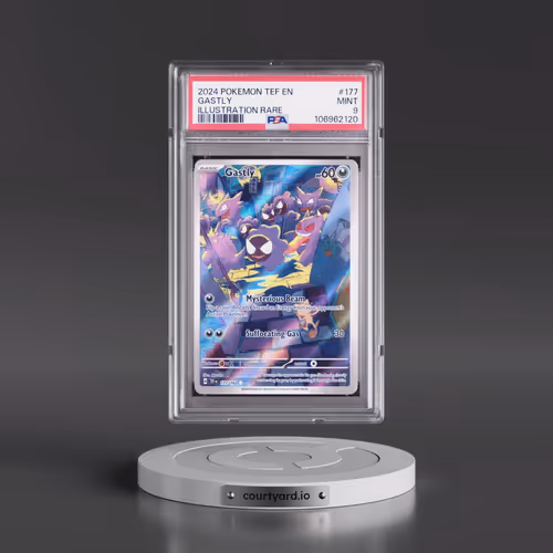 2024 Pokémon Tef EN-Temporal Forces #177 Gastly - Illustration Rare (PSA 9 MINT)