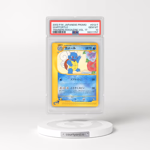 2002 Pokémon Promo Trainers Magazine #012/T Wartortle - Vol. 17 (PSA 10 GEM MINT)