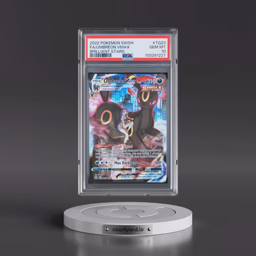 2022 Pokémon Sword & Shield Brilliant Stars #TG23 Umbreon Vmax - Full Art (PSA 10 GEM MINT)