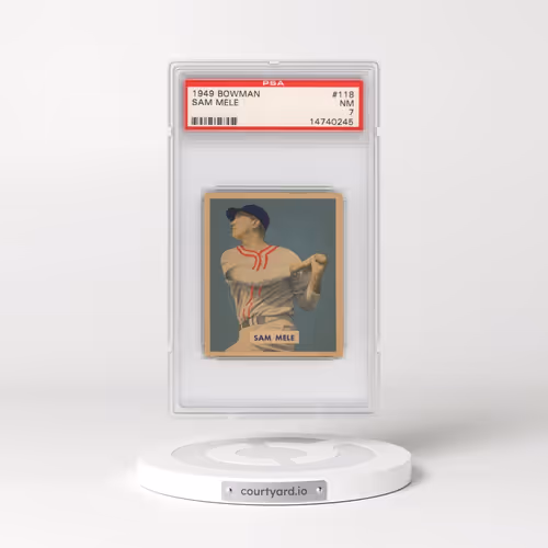 1949 Bowman #118 Sam Mele (PSA 7 NM)