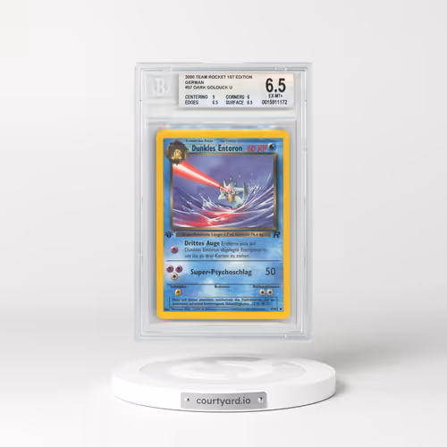 2000 German Pokémon Team Rocket #37 Dark Golduck U - 1st Edition (BGS 6.5 EX-MT+)