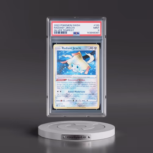 2022 Pokémon Sword & Shield Silver Tempest #120 Radiant Jirachi - Holo (PSA 9 MINT)