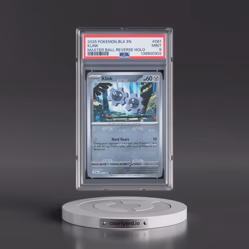 2025 Pokémon Blk EN-Black Bolt #061 Klink - Reverse Holo Master Ball (PSA 9 MINT)