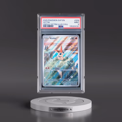 2025 Pokémon Svp EN-SV Black Star Promo #208 Victini - Unova Victini Illustration Collection (PSA 9