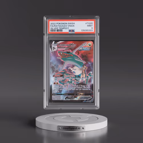 2022 Pokémon Sword & Shield Silver Tempest #TG20 Rayquaza Vmax - Full Art (PSA 9 MINT)