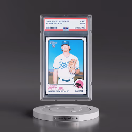 2022 Topps Heritage #520 Bobby Witt Jr. (PSA 9 MINT)
