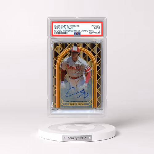 2024 Topps Tribute Iconic Perspectives Autographs #IPASO Shohei Ohtani - Orange (PSA 9 MINT)