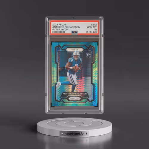 2023 Panini Prizm #343 Anthony Richardson - Hyper Prizm (PSA 10 GEM MINT)