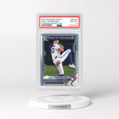 2021 Bowman Draft #BDC89 Ricky Tiedemann - Chrome-Refractor (PSA 10 GEM MINT)