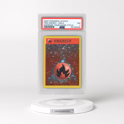2002 Pokémon League Energize Your Game Cycle Fire Energy - Holo (PSA 7 NM)