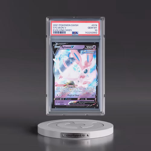 2021 Pokémon Sword & Shield Evolving Skies #074 Sylveon V - Holo (PSA 10 GEM MINT)