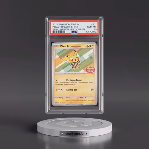 2024 Pokémon SV-P Promo #101 Pikachu in Batik Shirt - Pikachu's Indonesia Journey Campaign (PSA 10 G