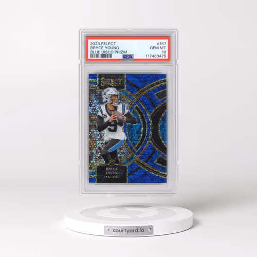 2023 Panini Select #167 Bryce Young - Blue Disco Prizm (PSA 10 GEM MINT)