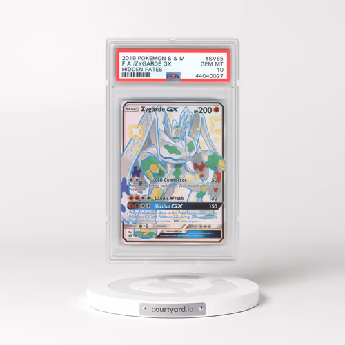 2019 Pokémon Sun & Moon Hidden Fates #SV65 Zygarde GX - Holo Full Art (PSA 10 GEM MINT)