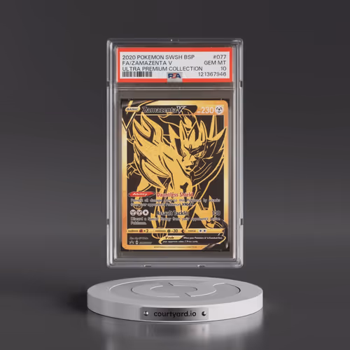 2020 Pokémon Swsh Black Star Promo #077 Zamazenta V - Holo Full Art Ultra Premium Collection (PSA 10