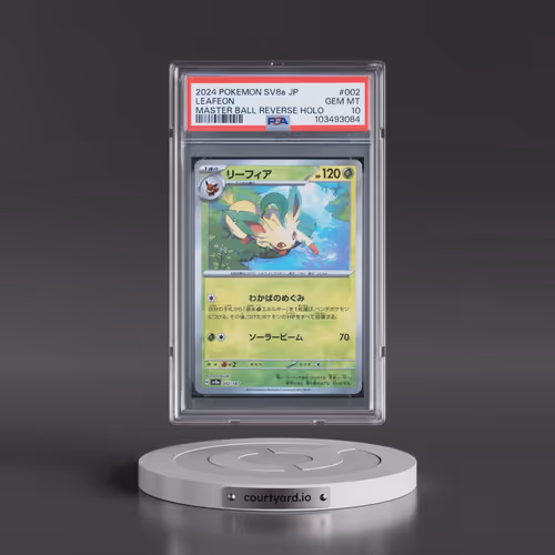 2024 Pokémon Sv8a-Terastal Fest EX #002 Leafeon - Reverse Holo Master Ball (PSA 10 GEM MINT)