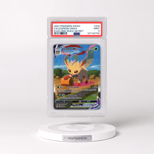 2021 Pokémon Sword & Shield Evolving Skies #205 Leafeon Vmax - Full Art Secret (PSA 9 MINT)
