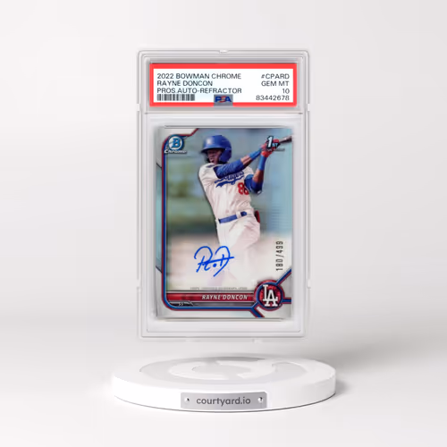 2022 Bowman Chrome Prospect Autographs #CPARD Rayne Doncon - Refractor (PSA 10 GEM MINT)