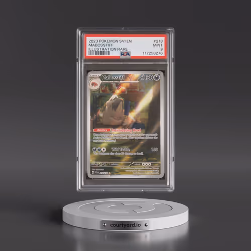 2023 Pokémon Svi EN-Scarlet & Violet #218 Mabosstiff - Illustration Rare (PSA 9 MINT)