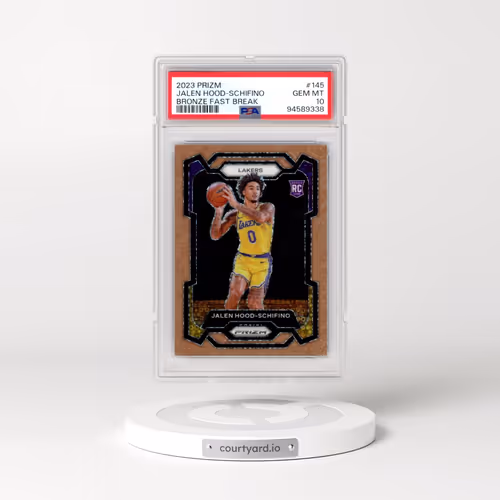 2023 Panini Prizm #145 Jalen Hood-Schifino - Bronze Fast Break (PSA 10 GEM MINT)