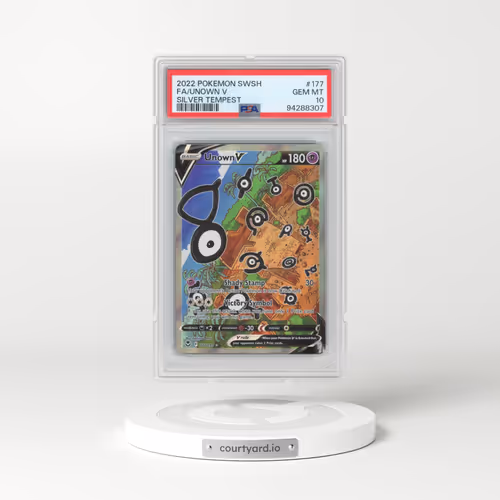 2022 Pokémon Sword & Shield Silver Tempest #177 Unown V - Holo Full Art (PSA 10 GEM MINT)