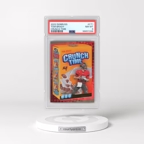 2022 Panini Donruss Crunch Time #CT1 Tom Brady (PSA 8 NM-MT)
