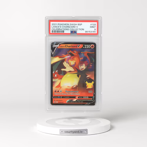 2021 Pokémon Swsh Black Star Promo #133 Lance's Charizard V - Holo Celebrations Collection (PSA 9 MINT)