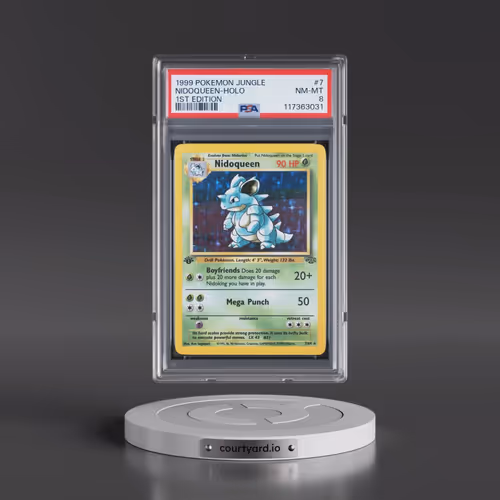 1999 Pokémon Jungle #7 Nidoqueen - 1st Edition Holo (PSA 8 NM-MT)