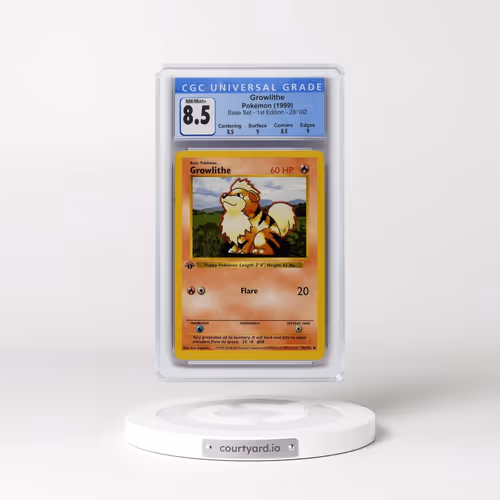 1999 Base Set #28/102 Growlithe - 1st Edition 1st Edition (CGC 8.5 NM-MT+)