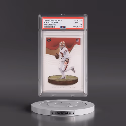 2022 Panini Chronicles Magnitude #MAG27 Brock Purdy (PSA 10 GEM MINT)