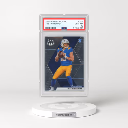 2020 Panini Mosaic #204 Justin Herbert (PSA 10 GEM MINT)