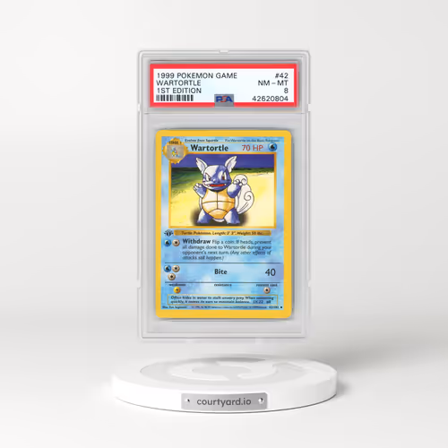 1999 Pokémon Game #42 Wartortle - 1st Edition (PSA 8 NM-MT)