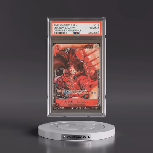 2023 One Piece Japanese OP05-Awakening of the New Era #012 Monkey D. Luffy - 1st Anniversary (PSA 10