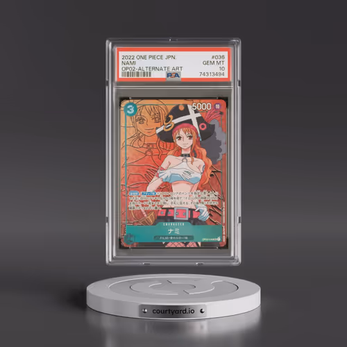 2022 ONE PIECE JAPANESE OP02-PARAMOUNT WAR #036 NAMI ALTERNATE ART