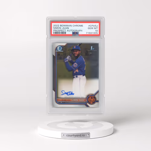 2022 Bowman Chrome Prospect Autographs #CPASJ Simon Juan (PSA 10 GEM MINT)