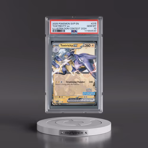 2025 Pokémon Svp EN-SV Black Star Promo #215 Toxtricity EX - Holo Illustration Contest 2024 (PSA 10