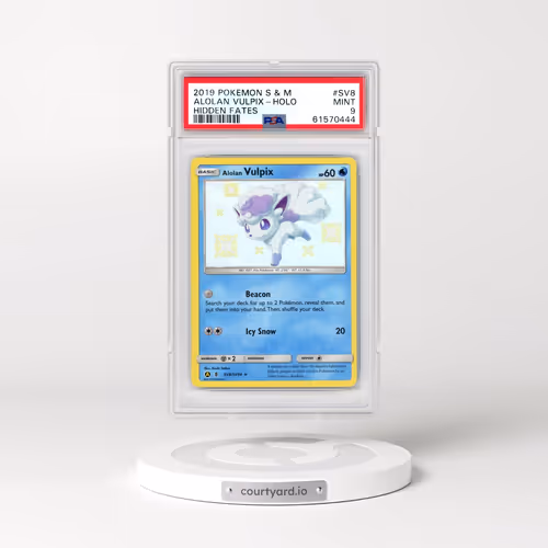 2019 Pokémon Sun & Moon Hidden Fates #SV8 Alolan Vulpix - Holo (PSA 9 MINT)